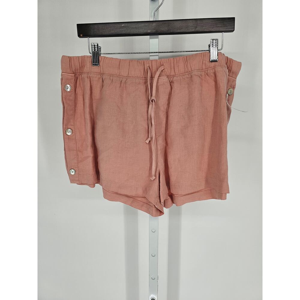 cloth & stone Rose Pink Drawstring Linen-Blend Shorts